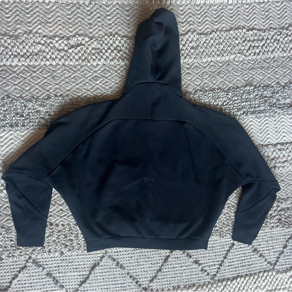 Adidas ZNE Tracksuit Set Women Medium Black Full Zip Hoodie Joggers Athleisure - Picture 4 of 12